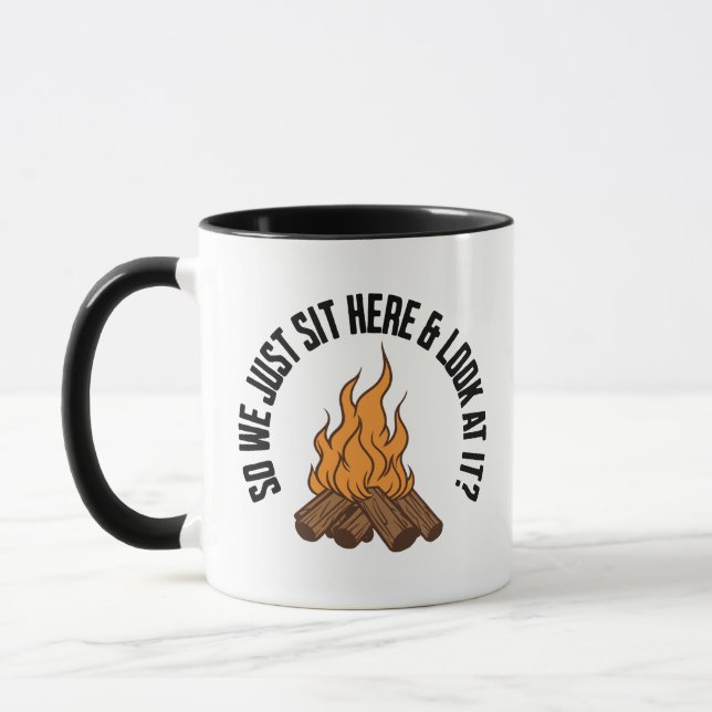 Fire Cottage Campfire Heated Rivalry Joke Tasse (Links)