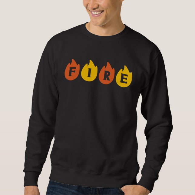 FIRE Couples Matching Halloween Party Last Minute  Sweatshirt (Vorderseite)