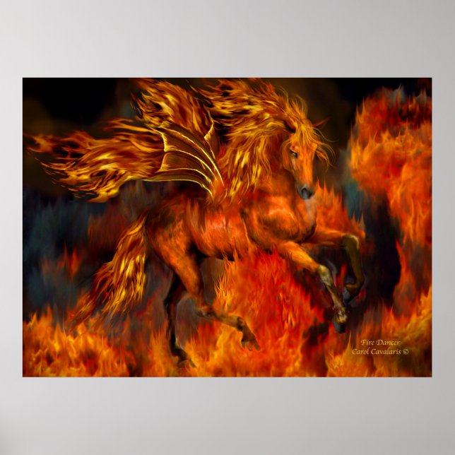 Fire Dancer Fantasy Art Poster (Vorne)