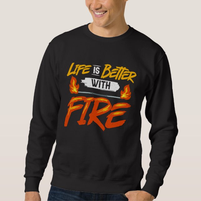 Fire Dancing Poi Spinning Dancer Balls Beginner Sp Sweatshirt (Vorderseite)