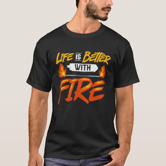 Fire Dancing Poi Spinning Dancer Balls Beginner Sp T-Shirt (Vorderseite)