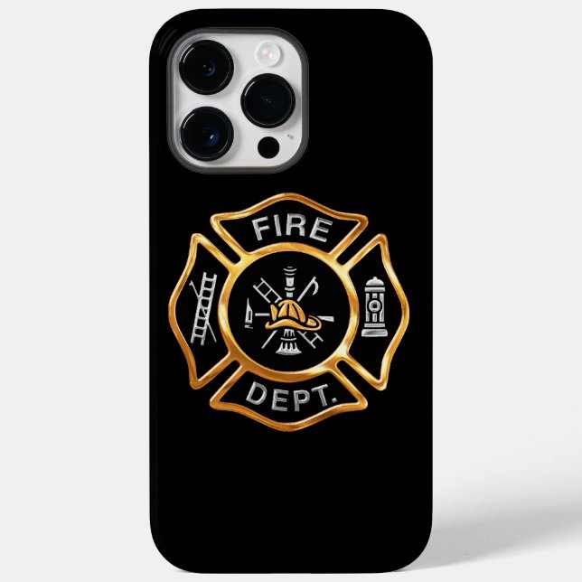 Fire Department Gold Badge Case-Mate iPhone Hülle (Rückseite)