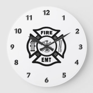 Fire Dept EMT Große Wanduhr