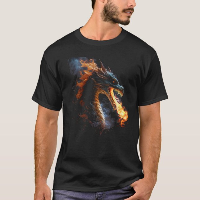 Fire Dragon Artwork T-Shirt (Vorderseite)