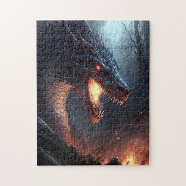 Fire Dragon Fantasy Art Jigsaw Puzzle (Vertikal)