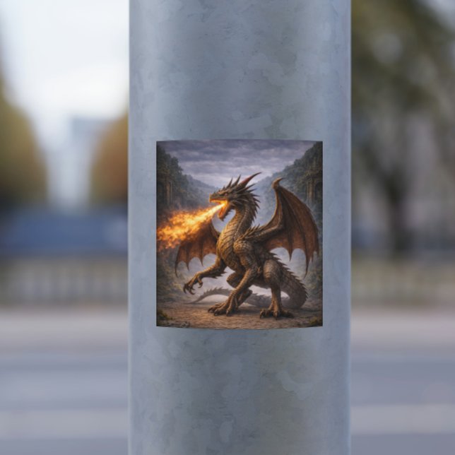 Fire Dragon Sticker – Fierce Mythical Dragon (Von Creator hochgeladen)