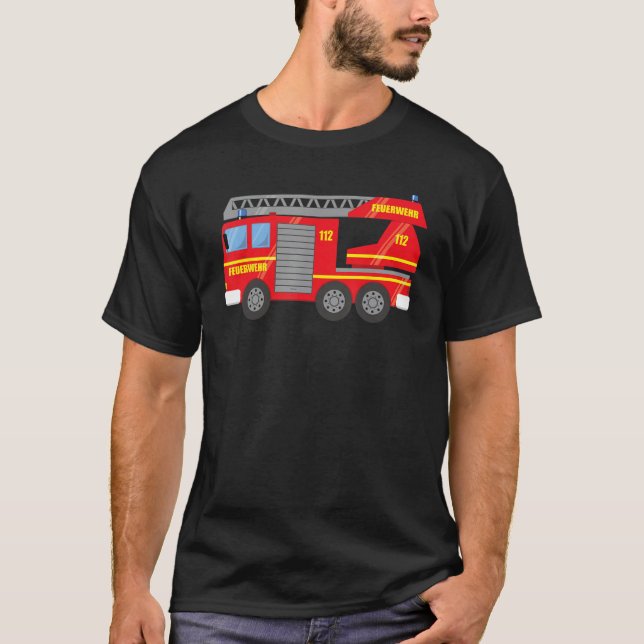 Fire engine rotary ladder of the volunteer fire br T-Shirt (Vorderseite)