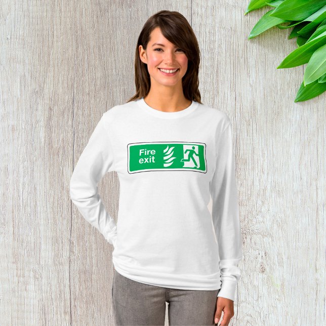 Fire Exit Safety Sign Emergency Evacuation T-Shirt (Von Creator hochgeladen)