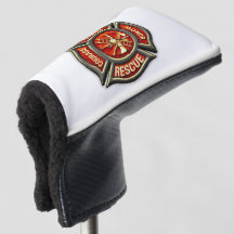 Fire Fighter Maltese Cross Golf Club Putter Cover