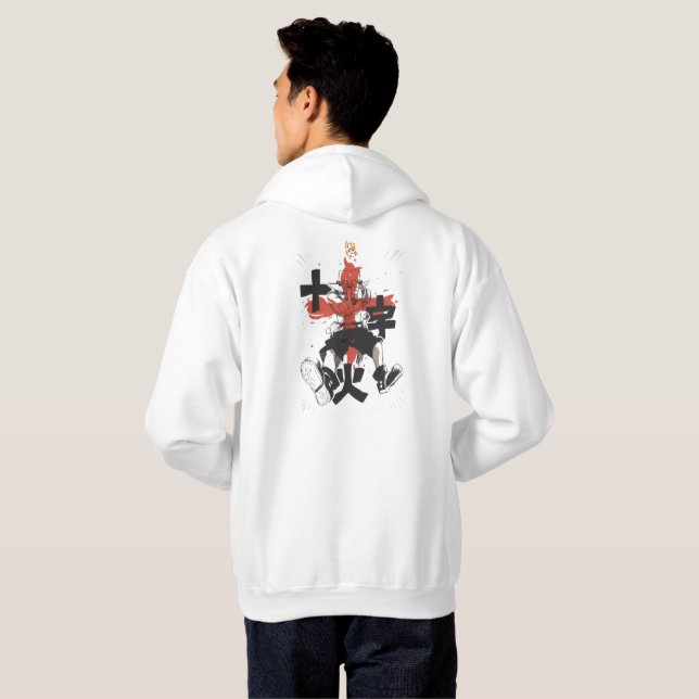 Fire Fist Pirate Hoodie – Flame Anime Streetwear🔥 (Schwarz voll)