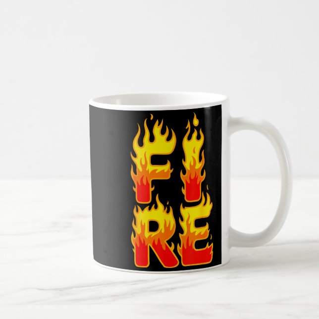 Fire Flame Shirt Adult Kids Men Women Fire And Ice Kaffeetasse (Rechts)