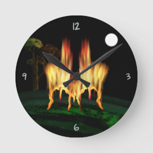 Fire Fly Round Clock Runde Wanduhr