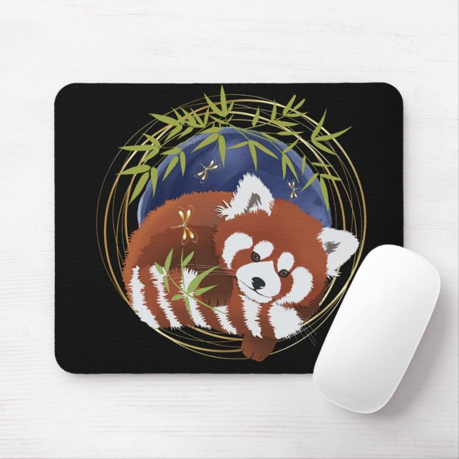 FIRE FOX roter Panda-Mousepad Mousepad (Mit Mouse)