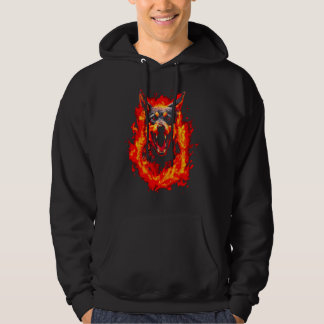 Fire German Shepherd Dog Hoodie