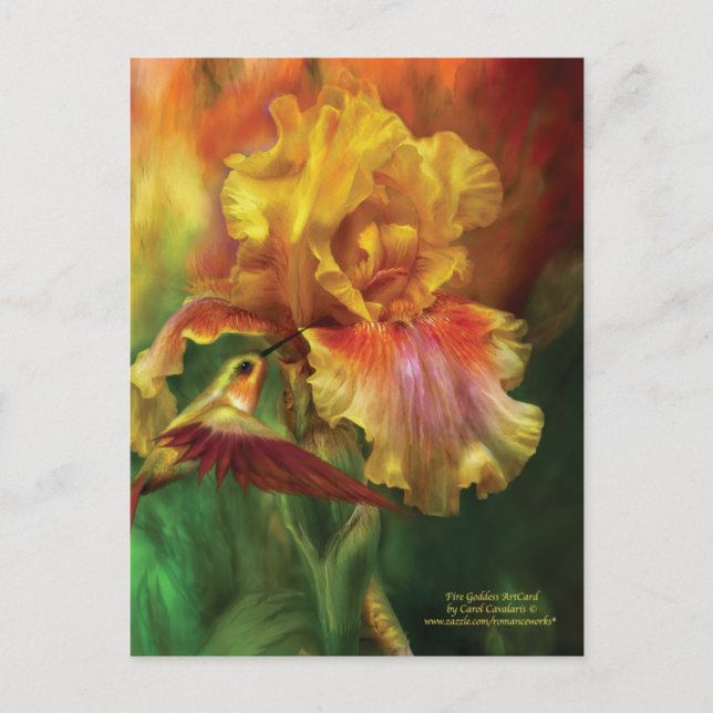 Fire Goddess Art Postcard Postkarte (Vorderseite)