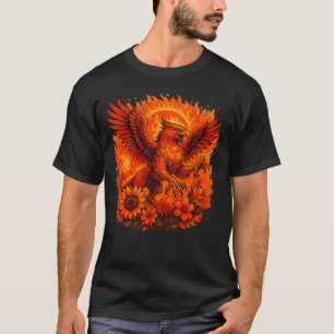 Fire Griffin Mythische Fantasy Art T-Shirt
