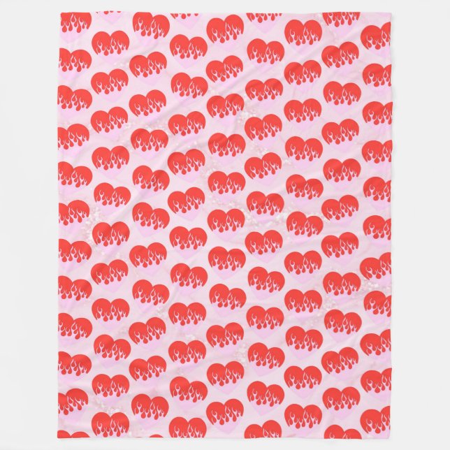 Fire Heart Fleecedecke (Vorderseite)