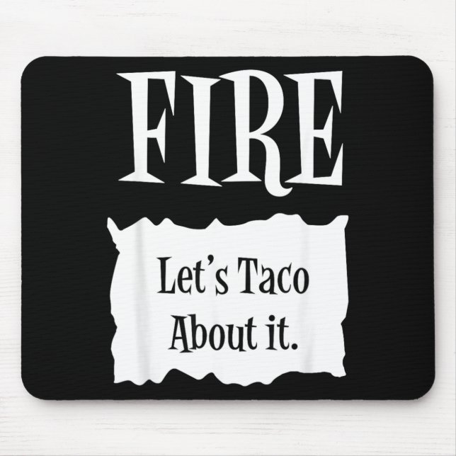 FIRE - Heißes Packet Halloween-Taco-Kostüm Mousepad (Vorne)