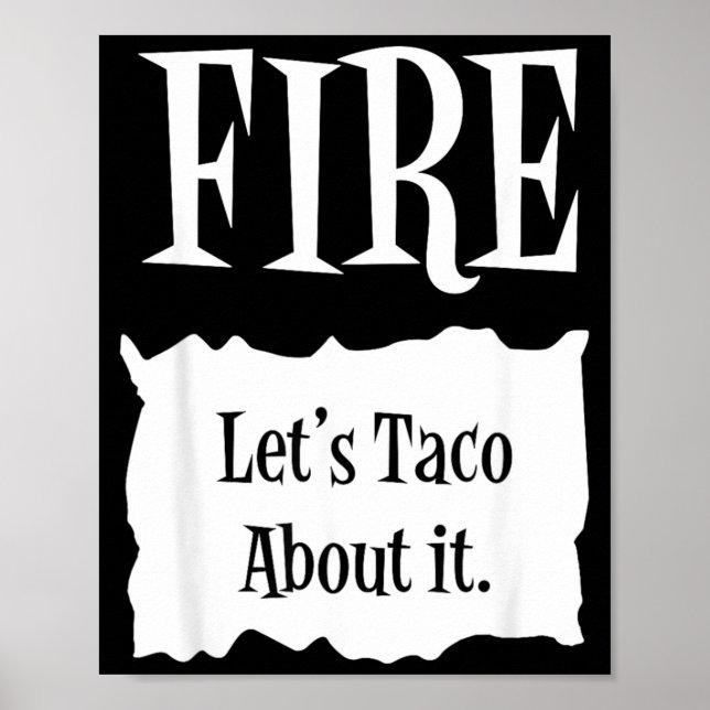 FIRE - Heißes Packet Halloween-Taco-Kostüm Poster (Vorne)