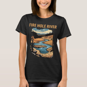 Fire Hole River Yellowstone Gold Reise T-Shirt