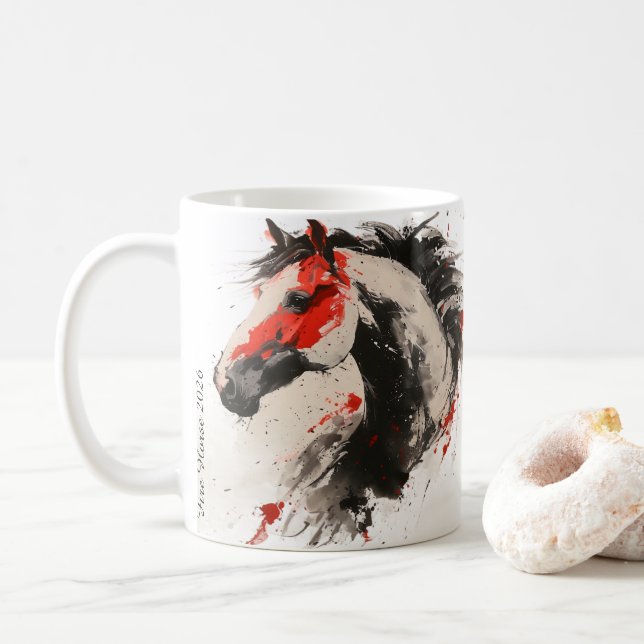 Fire Horse 2026 — Lumina & Ash Signature Mug Kaffeetasse (Mit Donut)