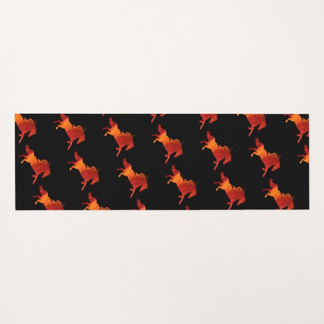 Fire Horse Art  Yogamatte (Rückseite (Horizontal))