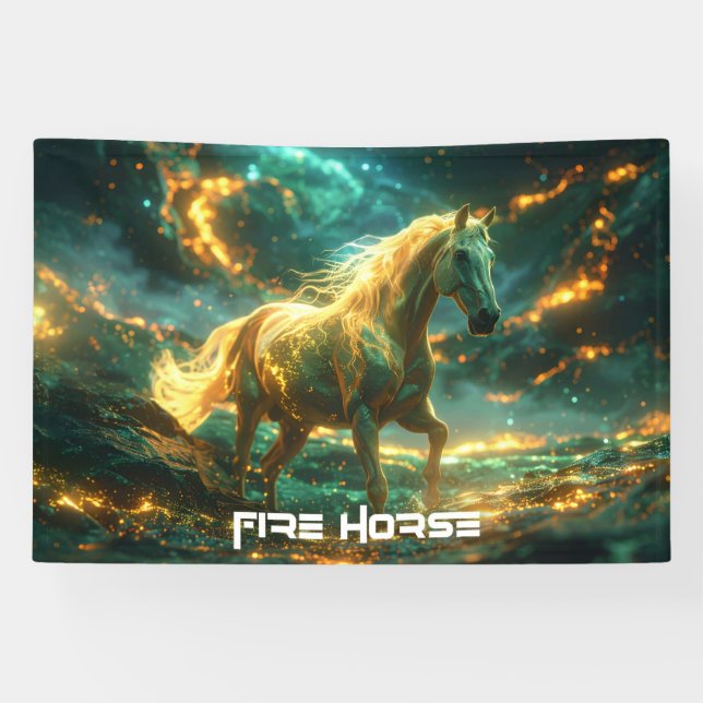 FIRE HORSE - CHINESE ZODIAC -  BANNER (Horizontal)