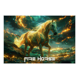 FIRE HORSE - CHINESE ZODIAC - POSTER