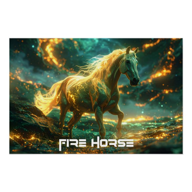 FIRE HORSE - CHINESE ZODIAC -  POSTER (Vorderseite)