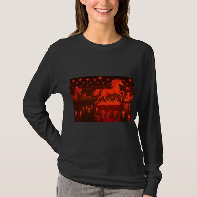 Fire Horse Lantern Festival – Chinese New Year T-Shirt (Vorderseite)