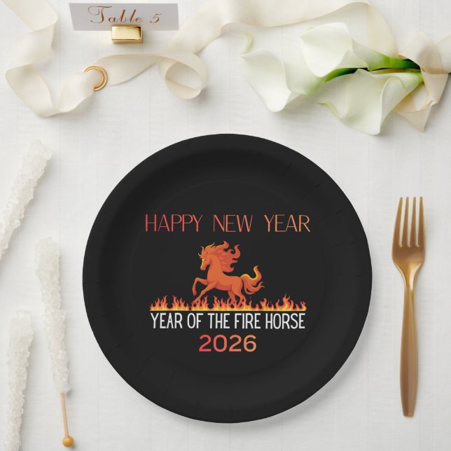 Fire Horse Paper Plate Pappteller (Hochzeit)