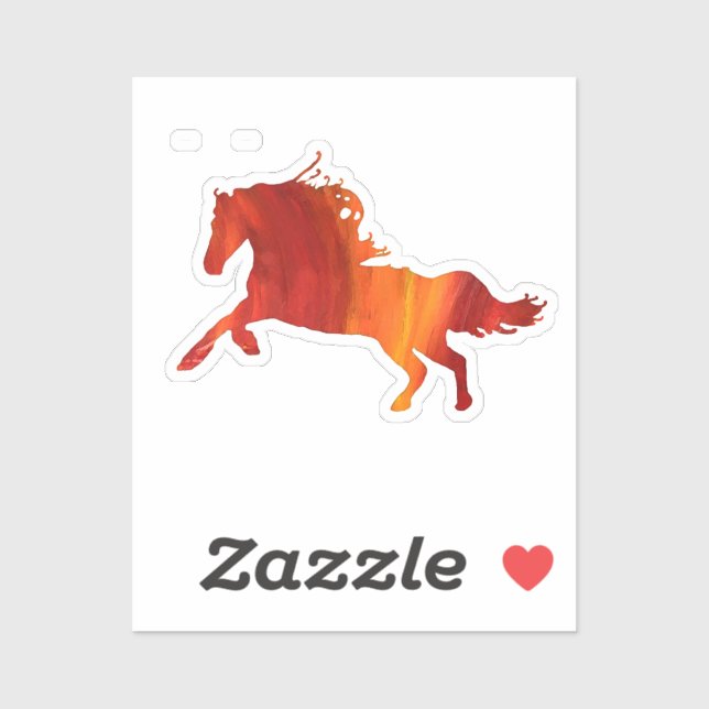 Fire horse Sticker (Blatt)