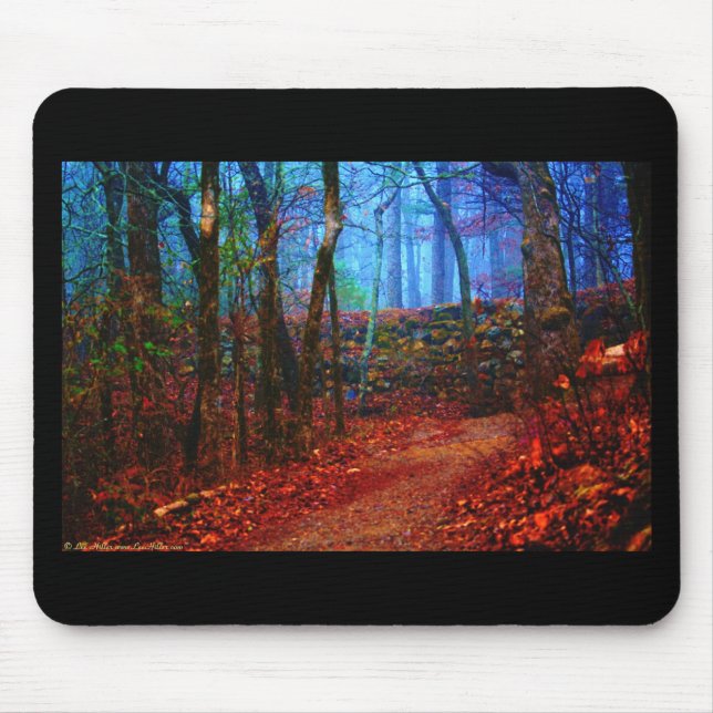 Fire & Ice Forest Oil Painting Geschenke Bekleidun Mousepad (Vorne)
