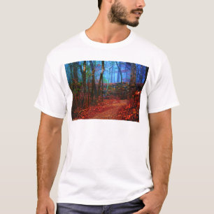 Fire & Ice Forest Oil Painting Geschenke Bekleidun T-Shirt