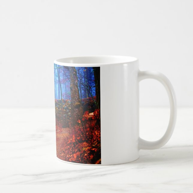 Fire & Ice Forest Oil Painting Geschenke Bekleidun Tasse (Rechts)