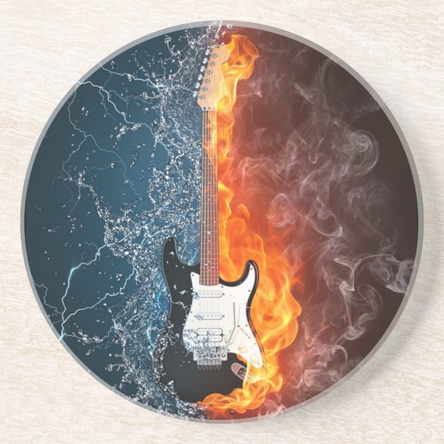 FIRE&ICE GITARRE SANDSTEIN UNTERSETZER (Vorne)