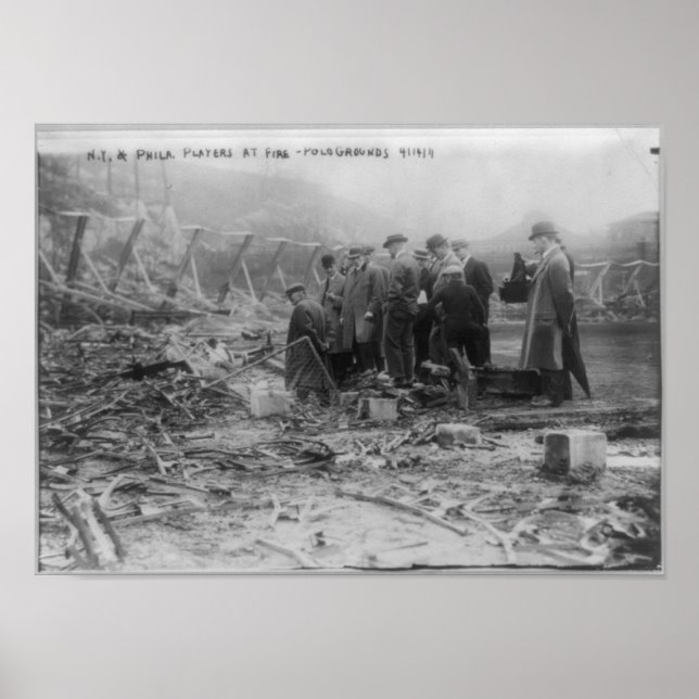 FIRE in Polo Grounds, New York 1911 Poster (Vorne)