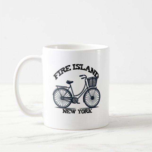 FIRE INSEL NEW YORK Fahrrad mit Korbfahrrad Kaffeetasse (Links)