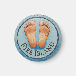 Fire Island barefoot & fancy free Funny fridge Magnet