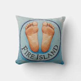 Fire Island barefoot & fancy free! Funny host gift Kissen
