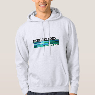 Fire Island groovy Blues Grüner Wassertaxi-Fähre Hoodie