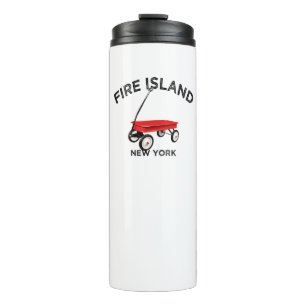 Fire Island große Version Roter Wagen Long Island  Thermosbecher