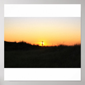 FIre Island Hirsche Sonnenaufgang Poster
