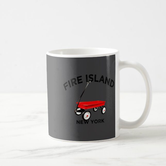 Fire Island Large Version Red Wagon Long Island Ny Kaffeetasse (Rechts)