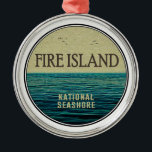 Fire Island National Seashore New York Ocean Birds Ornament Aus Metall<br><div class="desc">Fire Island National Seashore ist ein Nationalstrand, der einen 40 km langen Abschnitt der Fire Island New York schützt, eine etwa 50 km lange und 1 km breite Barriere-Insel, die von Long Island durch die Great South Bay getrennt ist. Die Insel ist Teil des Suffolk-Landkreises des New Yorker Staat und...</div>