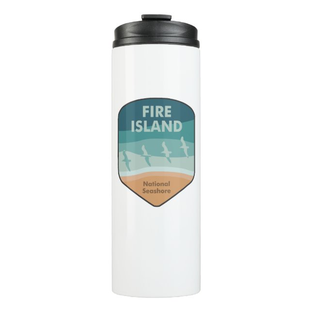 Fire Island National Seashore New York Seaguls Thermosbecher (Vorderseite)