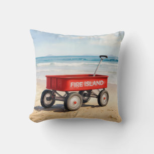 Fire Island roter Wagen Sandstrand LI New York Kissen