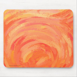 Fire Lake Orange Swirl Mousepad