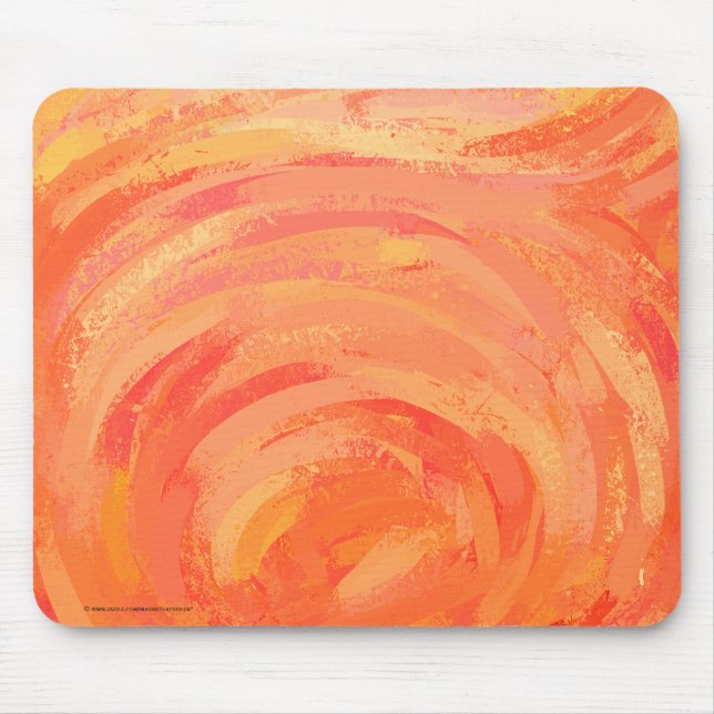 Fire Lake Orange Swirl Mousepad (Vorne)