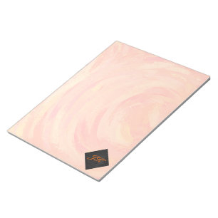 Fire Lake Orange und Black Monogramm Notizblock